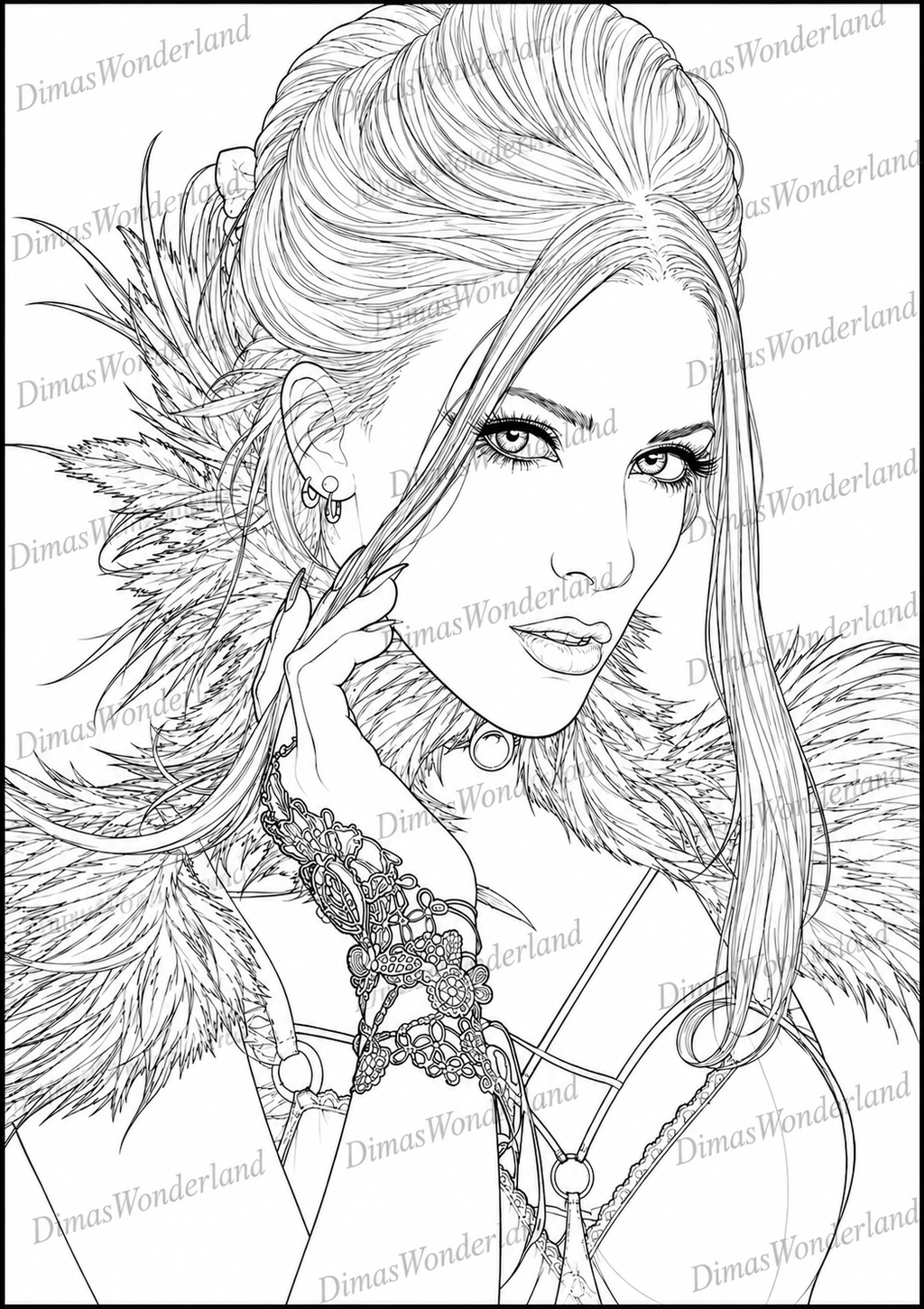 Velvety Shadows - The Adult Coloring Book