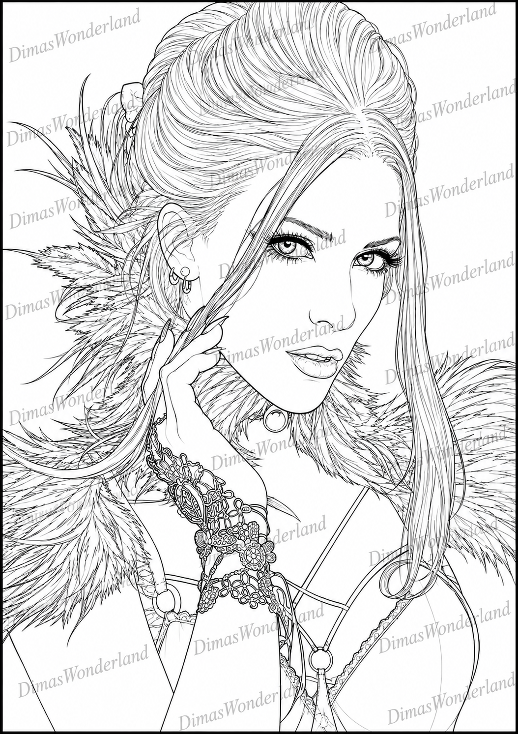 Velvety Shadows - The Adult Coloring Book
