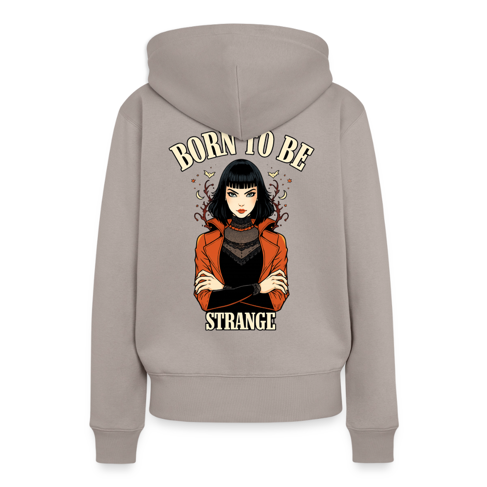 Women’s Premium Hoodie - Born to be Strange - taupe