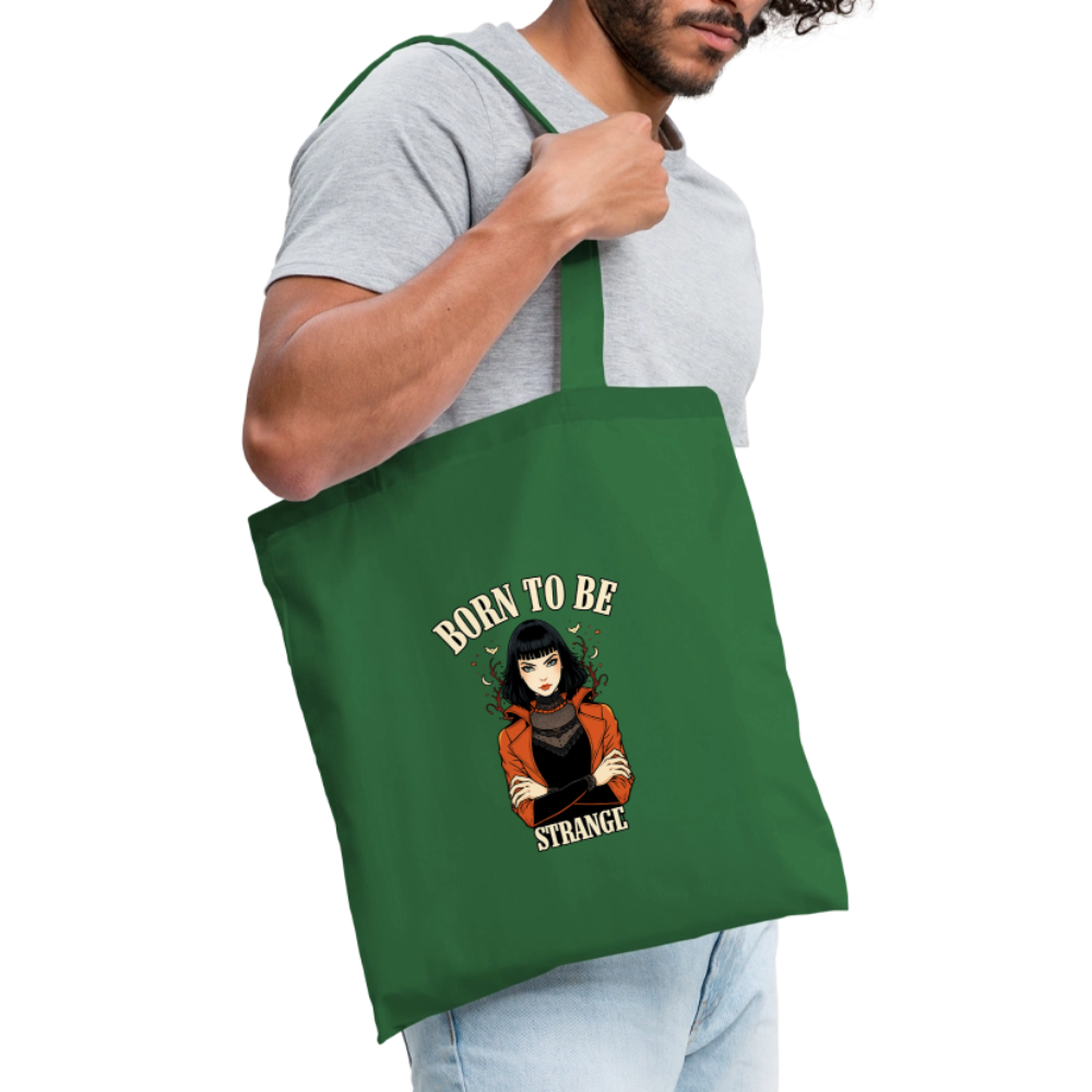 Tote Bag - Born to be Strange - evergreen