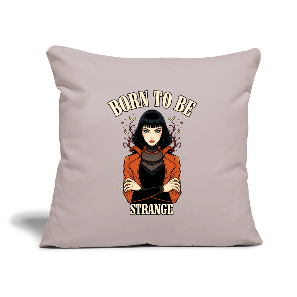Kissenbezug 45 × 45 cm – Born to be Strange - light taupe