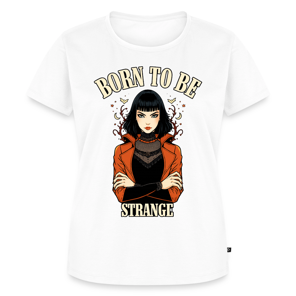 Frauen Premium T-Shirt – Born to be Strange - white