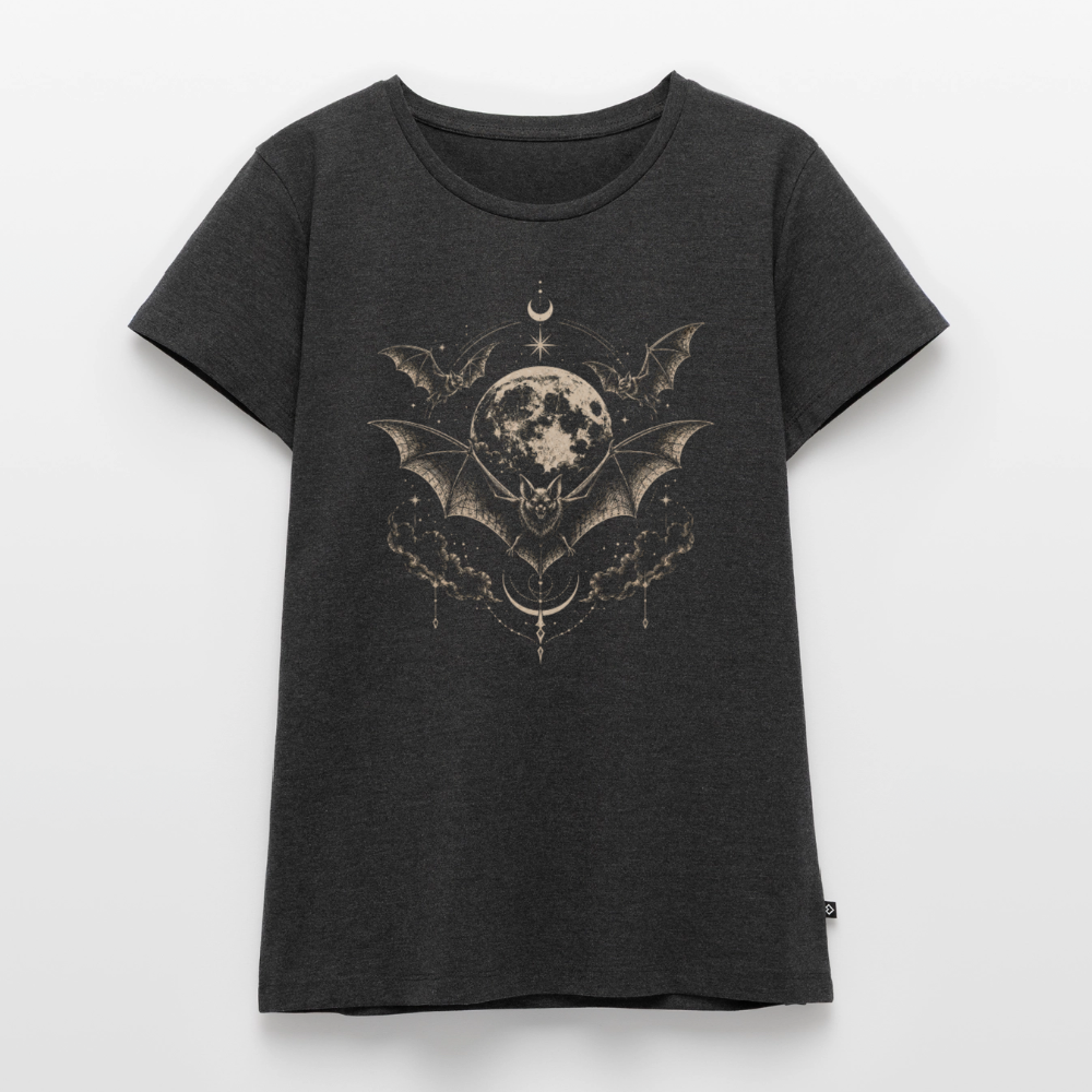 Frauen Premium T-Shirt – Moon Bat Design - heather anthracite
