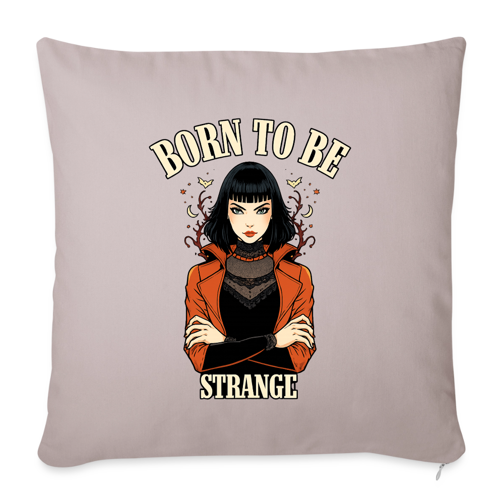 Kissenbezug 45 × 45 cm – Born to be Strange - light taupe