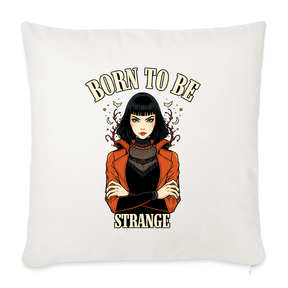 Kissenbezug 45 × 45 cm – Born to be Strange - natural white