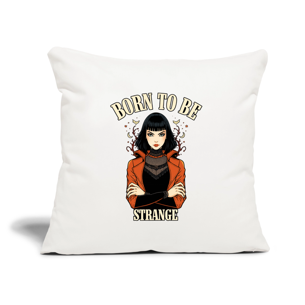 Kissenbezug 45 × 45 cm – Born to be Strange - natural white