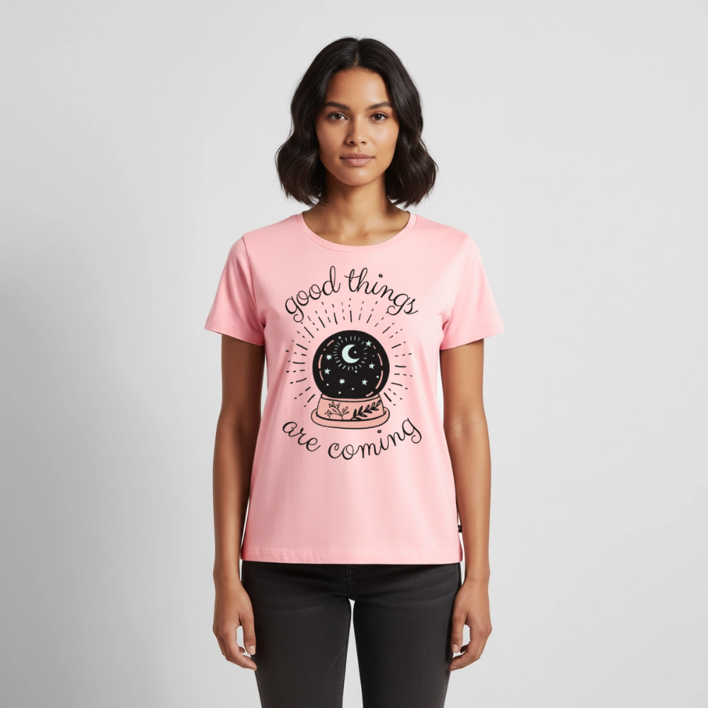Good things are Coming - Kristallkugel Shirt - Women’s Premium T-Shirt - rose