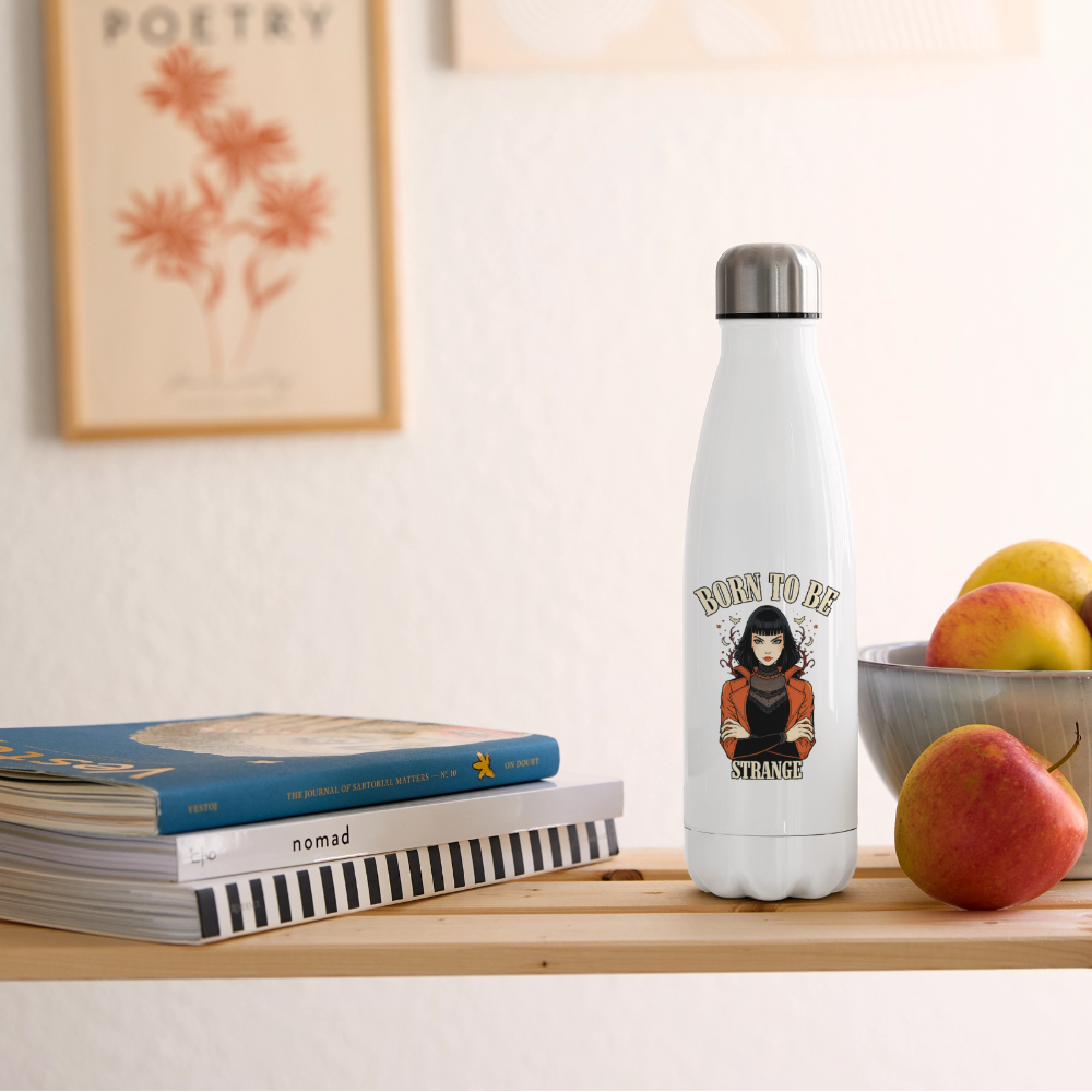 Isolierte Trinkflasche – Born to be Strange - white