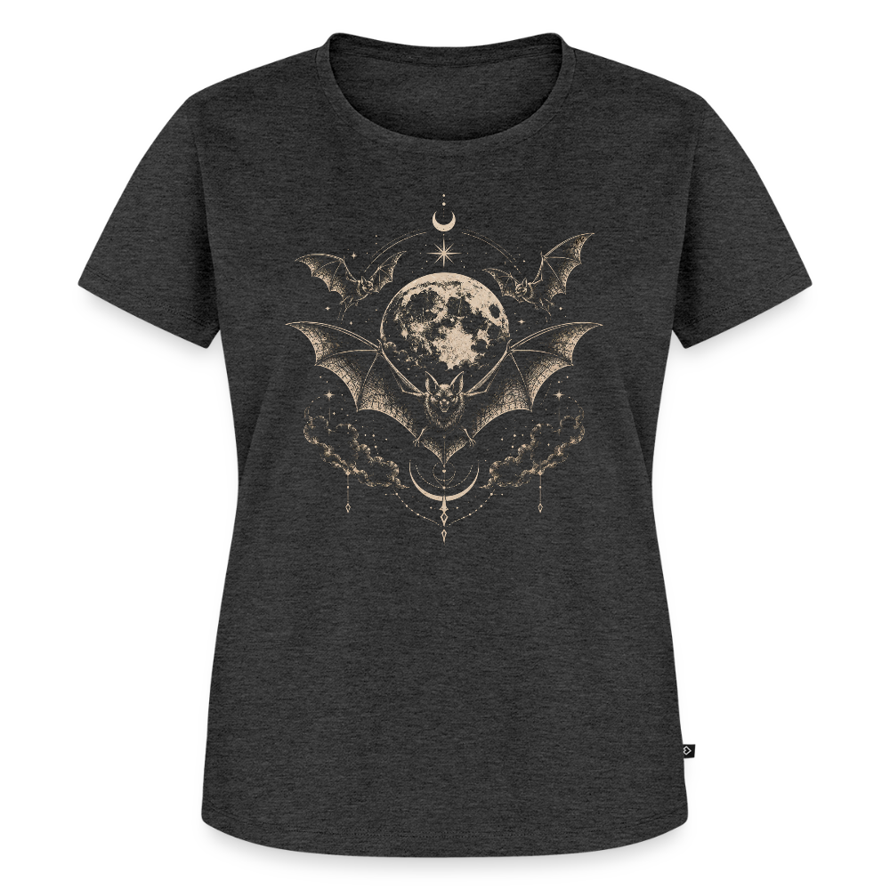 Frauen Premium T-Shirt – Moon Bat Design - heather anthracite