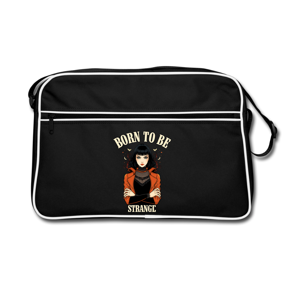 Retro Bag - Born to be Strange - black/white