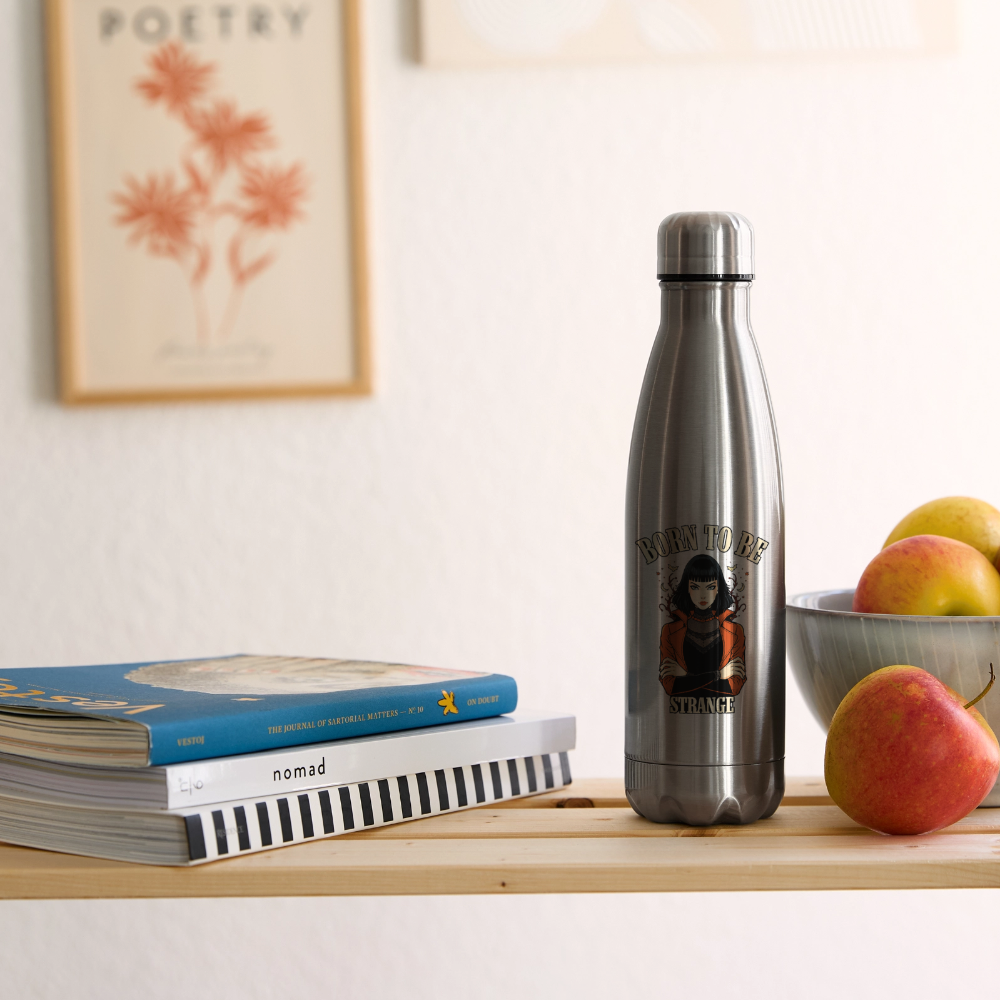 Isolierte Trinkflasche – Born to be Strange - silver