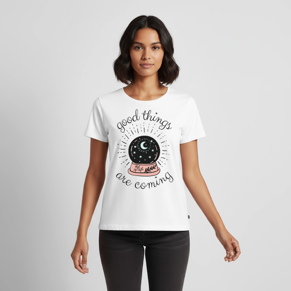 Good things are Coming - Kristallkugel Shirt - Women’s Premium T-Shirt - white