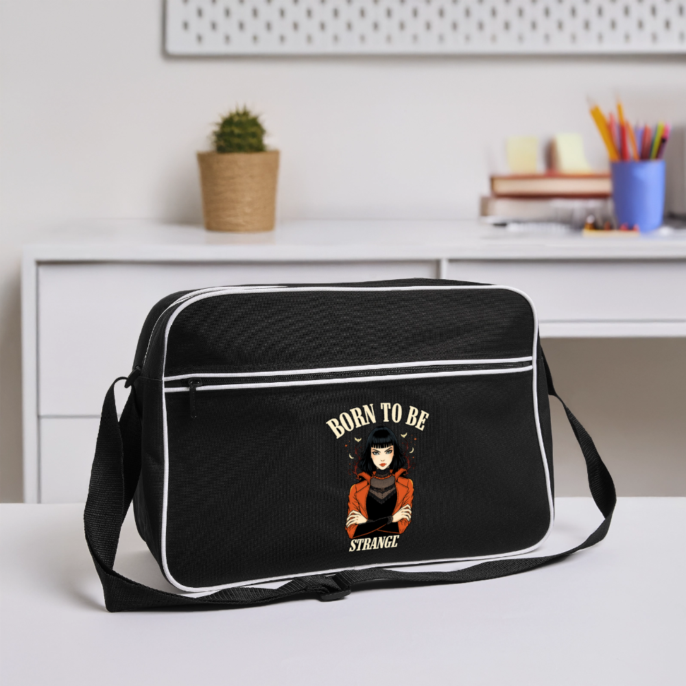 Retro Bag - Born to be Strange - black/white