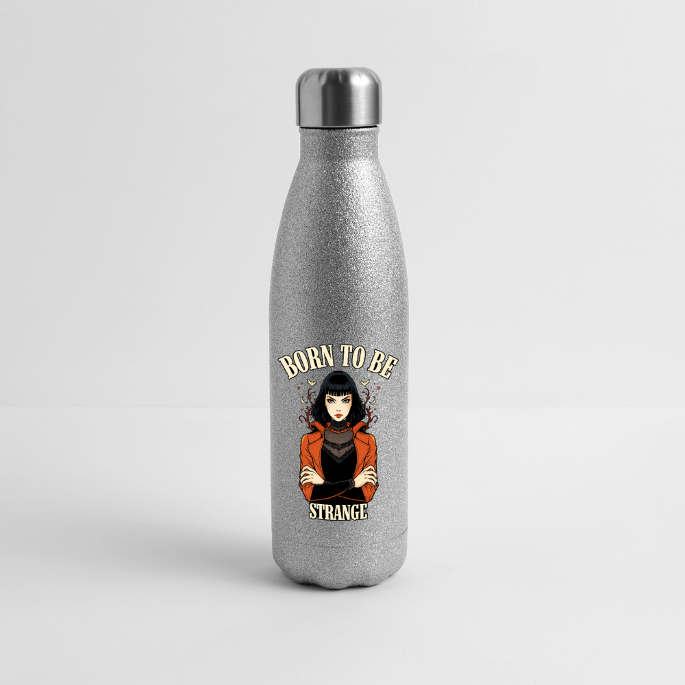 Glitter Thermal Bottle 500 ml – Born to be Strange - silver glitter