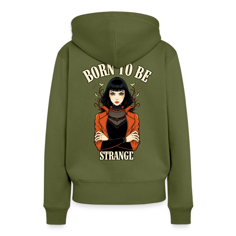 Women’s Premium Hoodie - Born to be Strange - khaki