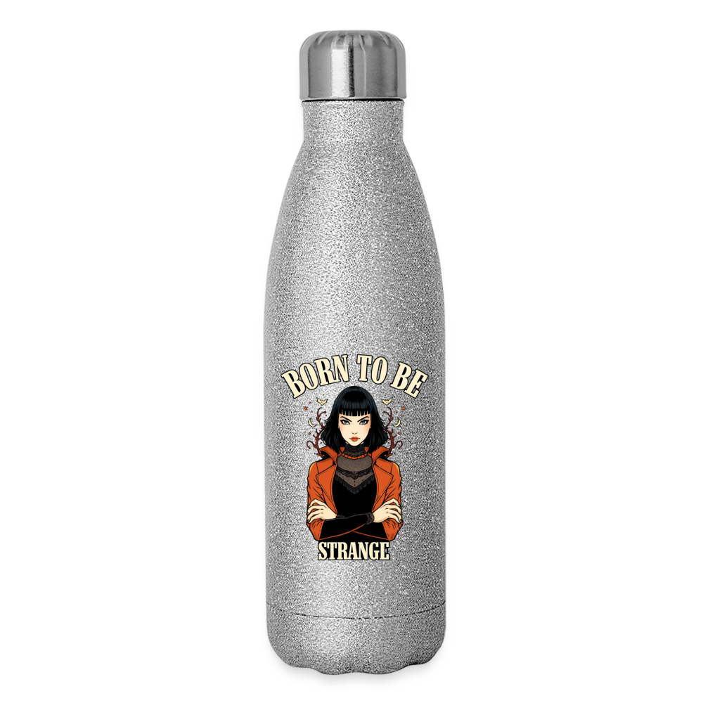 Glitter Thermal Bottle 500 ml – Born to be Strange - silver glitter
