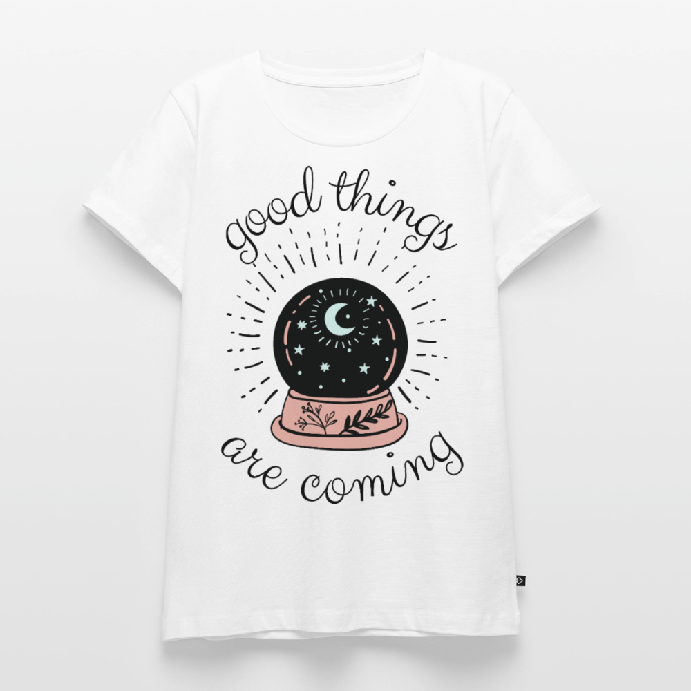 Good things are Coming - Kristallkugel Shirt - Women’s Premium T-Shirt - white