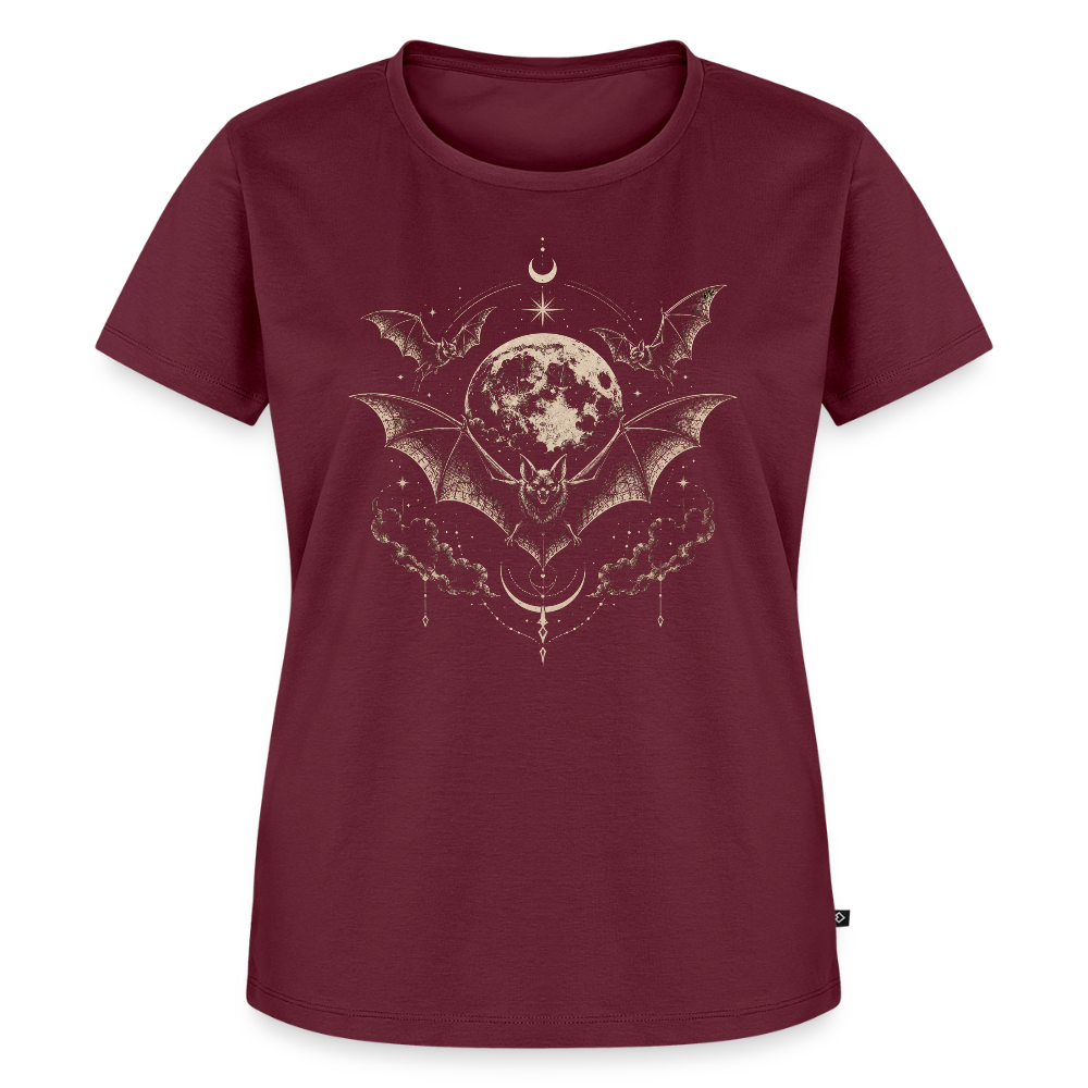 Frauen Premium T-Shirt – Moon Bat Design - burgundy