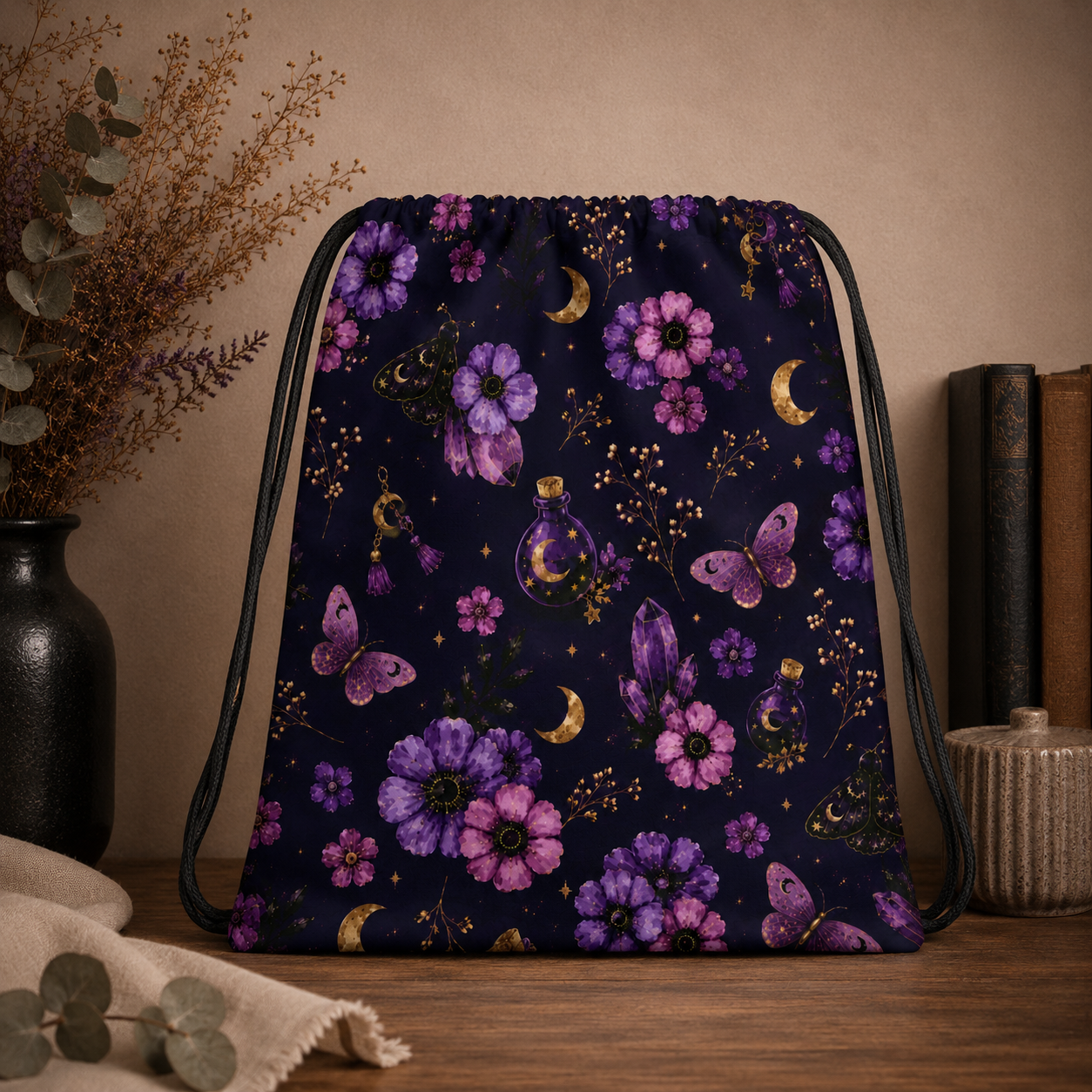 Mystic Violet Garden – Kordelzugtasche