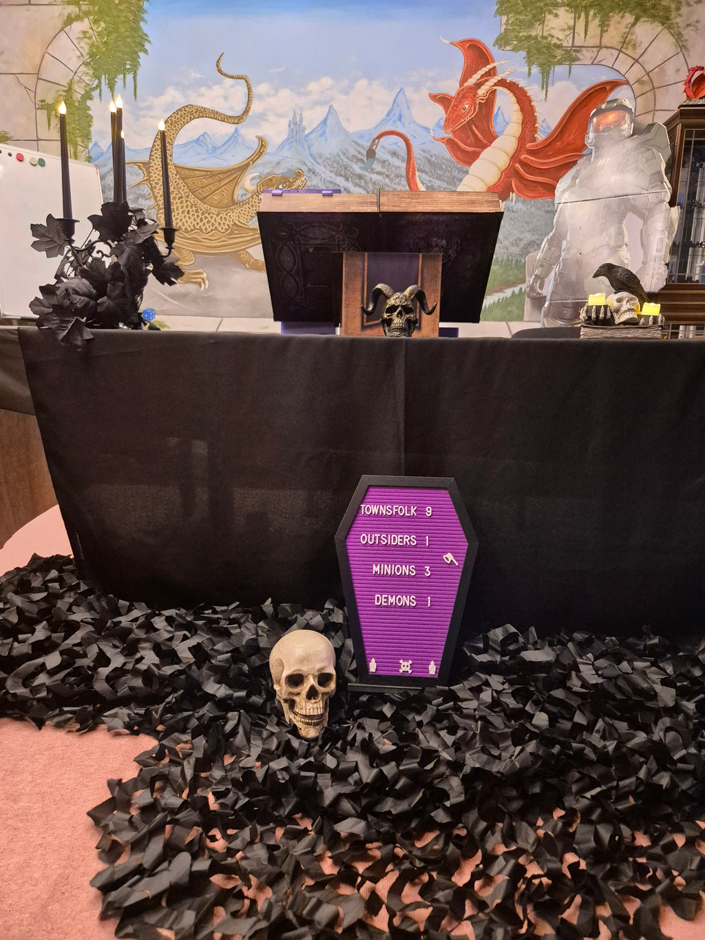 Casket display for Blood on the Clocktower - black