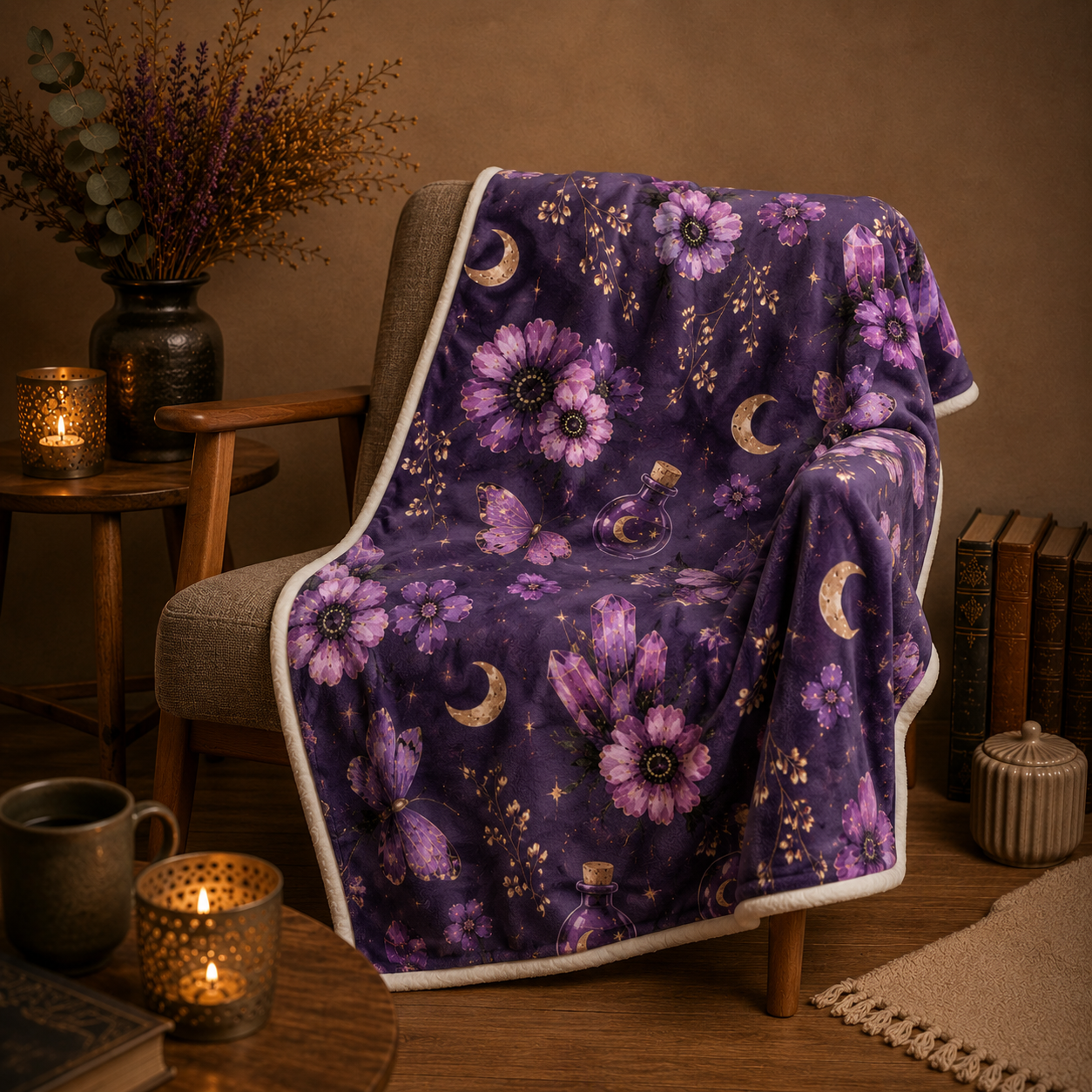 Mystic Violet Garden – Tagesdecke