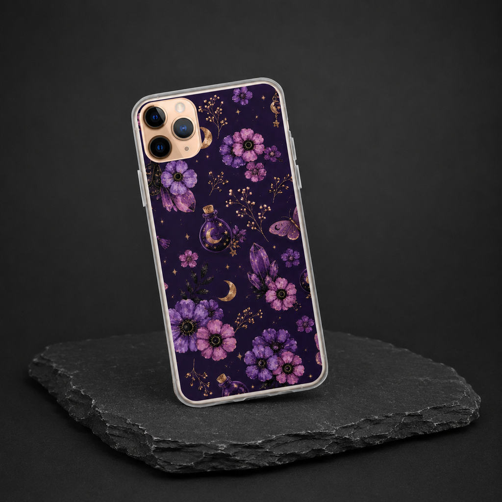 Mystische iPhone-Hülle – Witchy Violet Garden