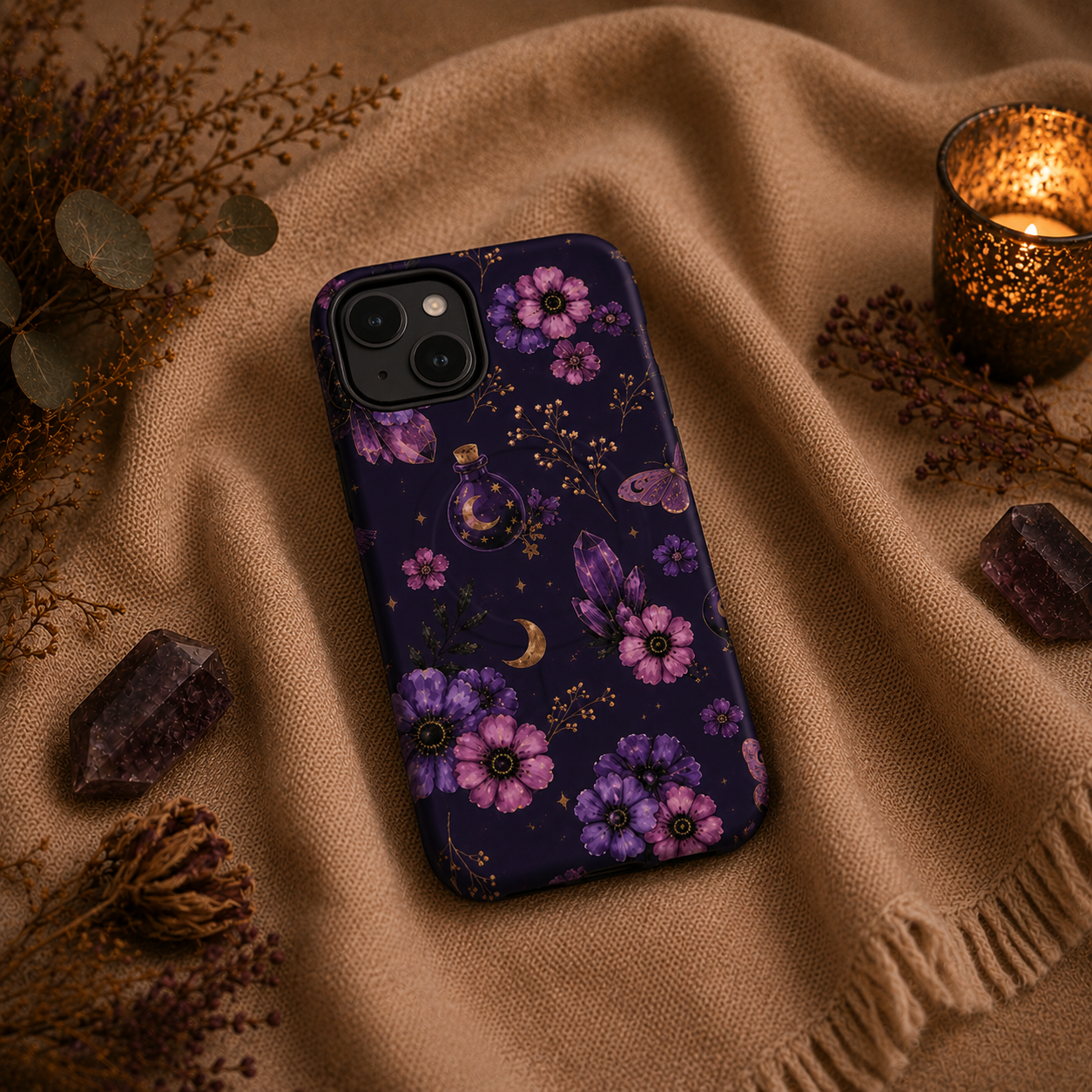 Witchy Violet Garden -Hardcase iPhone®-Hülle mit MagSafe®