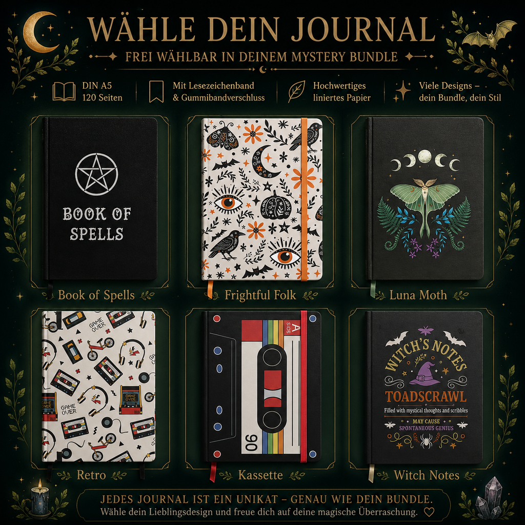 Witchy Book Lover Mystery Bundle: A5-Journal