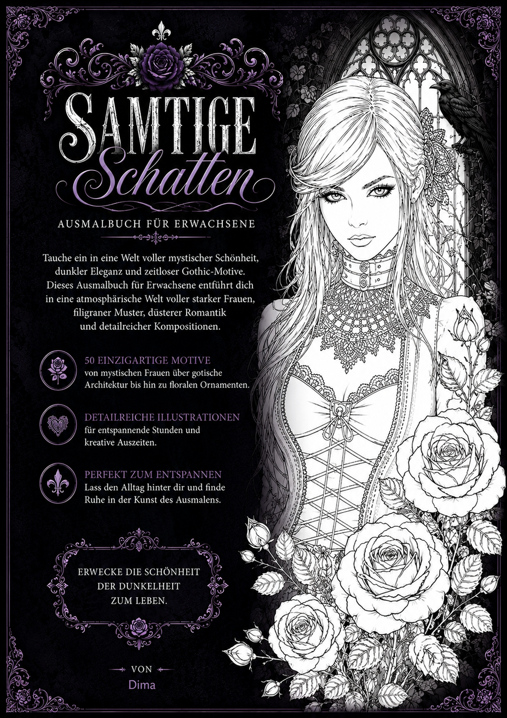 Velvety Shadows - The Adult Coloring Book
