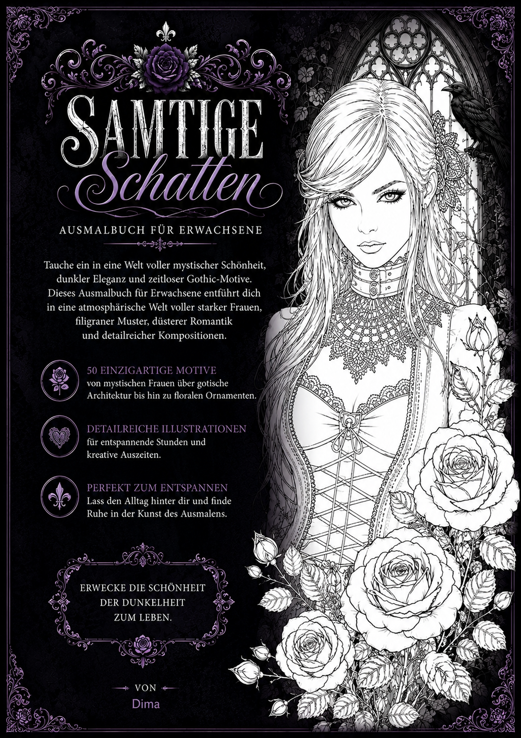 Velvety Shadows - The Adult Coloring Book