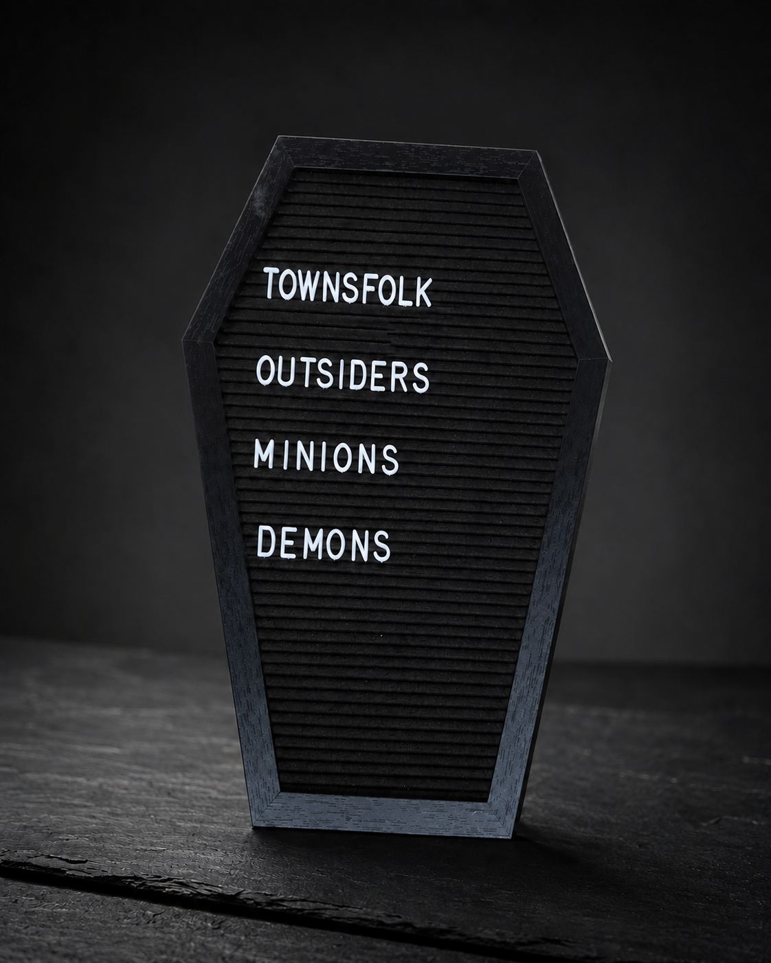 Casket display for Blood on the Clocktower - black