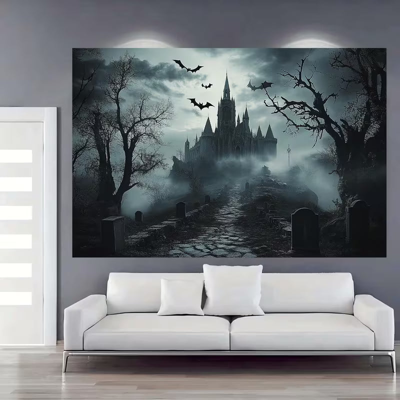 Gothic Schloss Wandteppich – Mystische Wanddekoration 230 × 180 cm