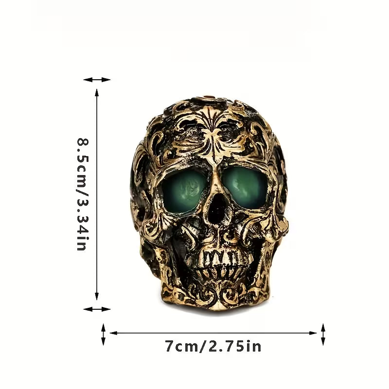 Verzierter Totenkopf – schwarz-gold